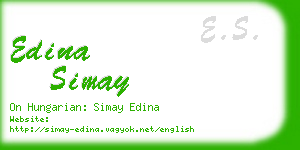 edina simay business card